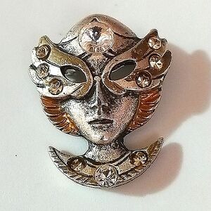 SOLD 1970 Rare Italian Knight Brooch